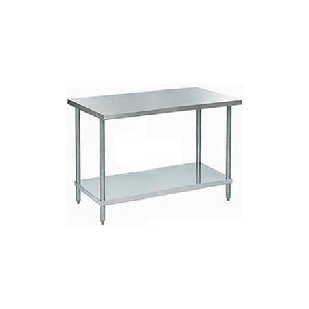 Aero Aero Manufacturing Workbench W/Undershelf, 18 Ga. 430 Series Stainless, 60"Wx30"D IAI-3060